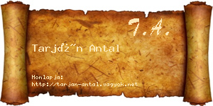 Tarján Antal névjegykártya